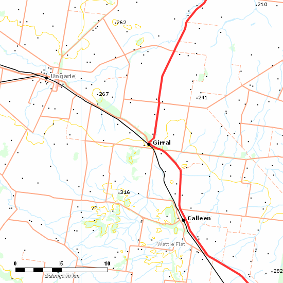 Lake Cargelligo Branch line map