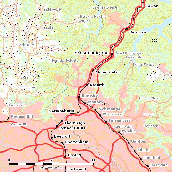 Main North Line line map