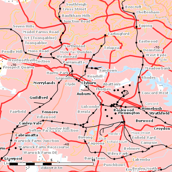 Main South Line line map