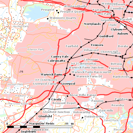 Main South Line line map