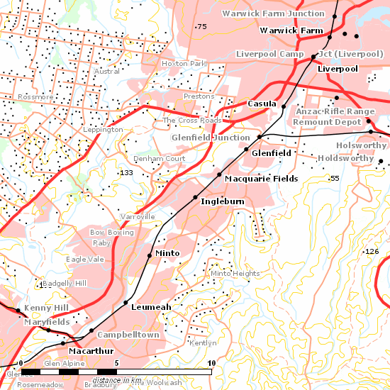 Main South Line line map