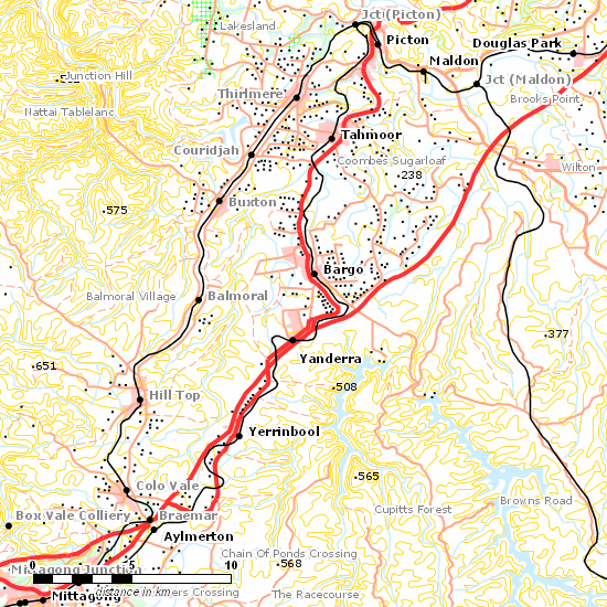 Main South Line line map