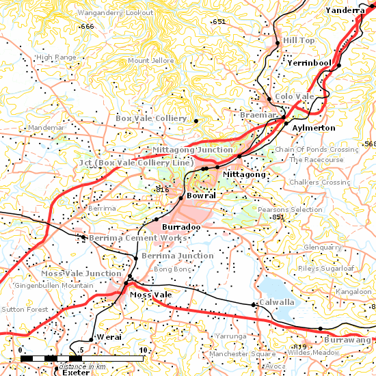 Main South Line line map