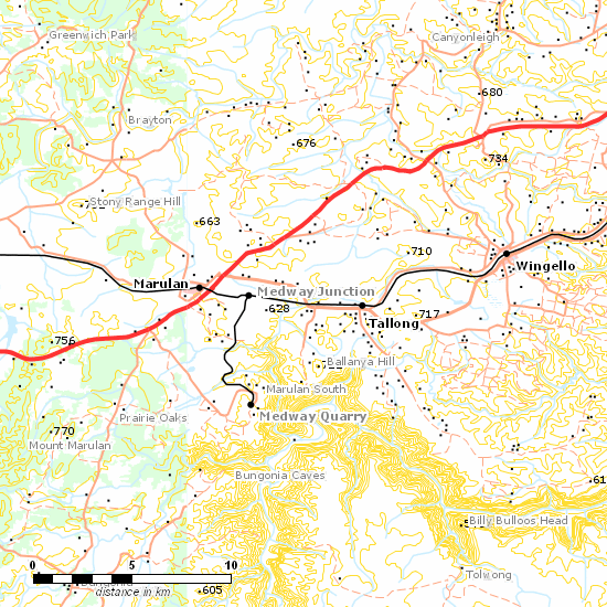 Main South Line line map