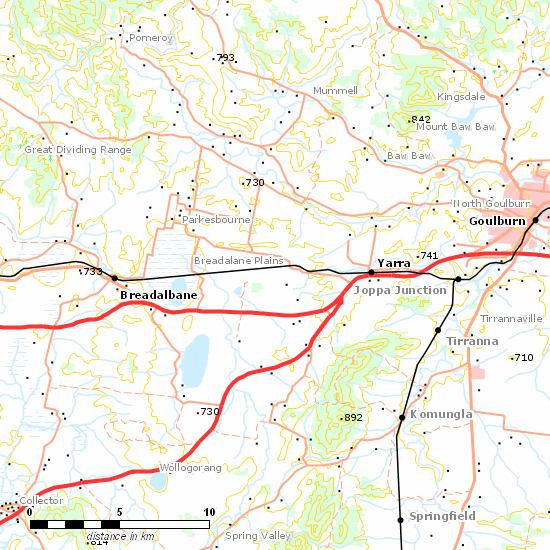 Main South Line line map