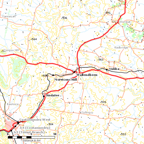 Main South Line line map