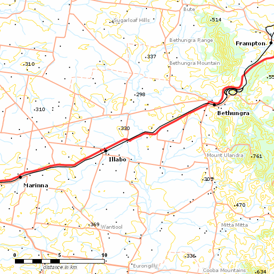 Main South Line line map