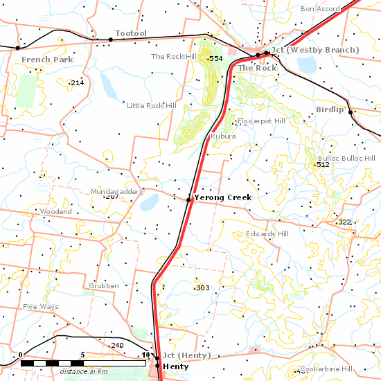 Main South Line line map