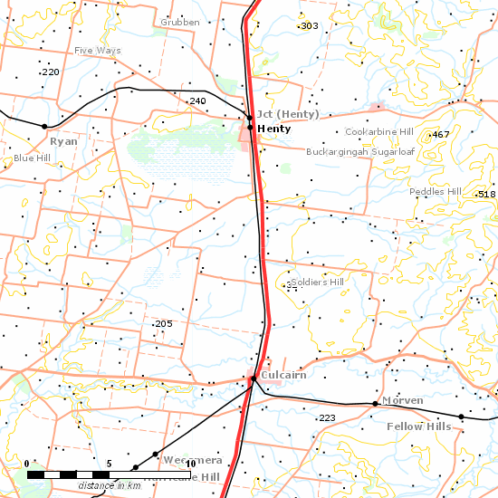 Main South Line line map