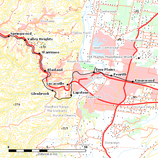 Main Western Line line map