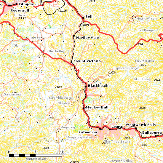 Main Western Line line map