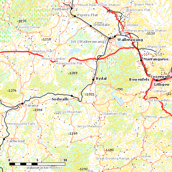 Main Western Line line map