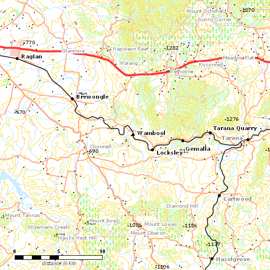 Main Western Line line map