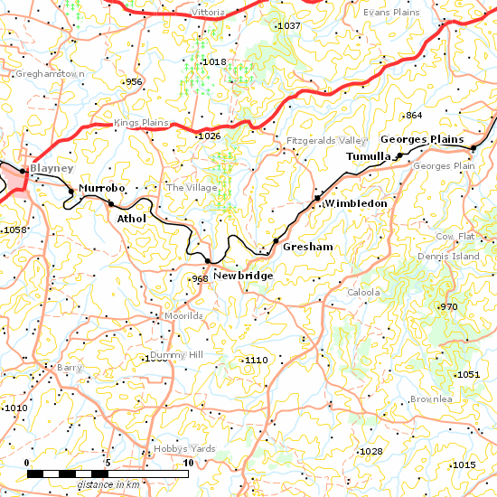 Main Western Line line map