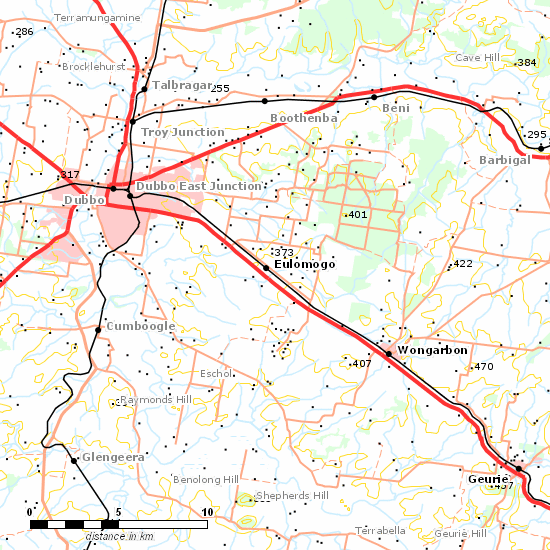 Main Western Line line map