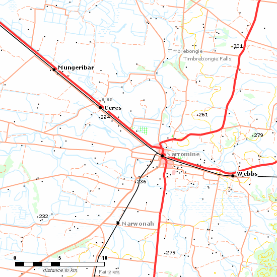 Main Western Line line map