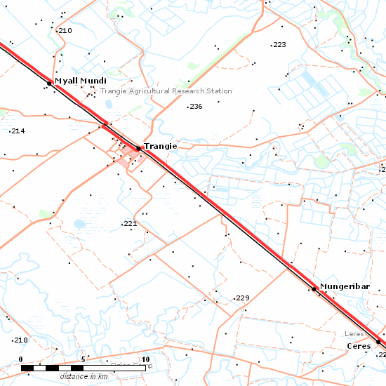 Main Western Line line map