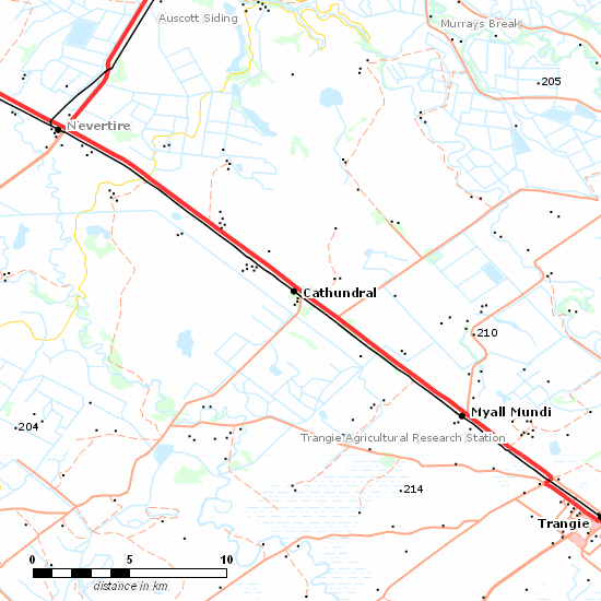 Main Western Line line map