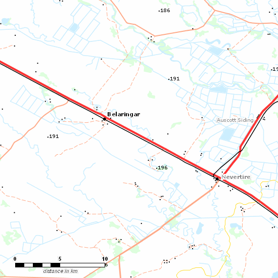 Main Western Line line map