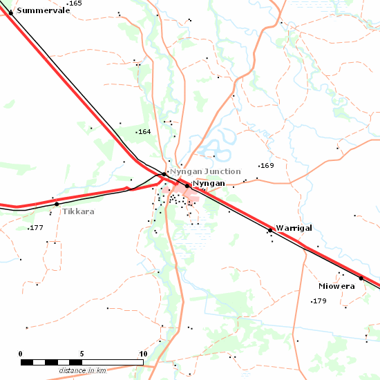 Main Western Line line map