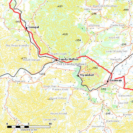 Merriwa Branch line map