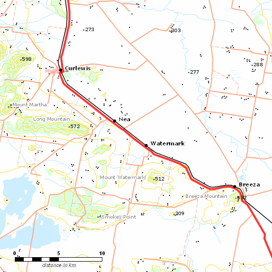 Mungindi Line line map