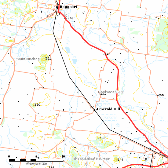 Mungindi Line line map