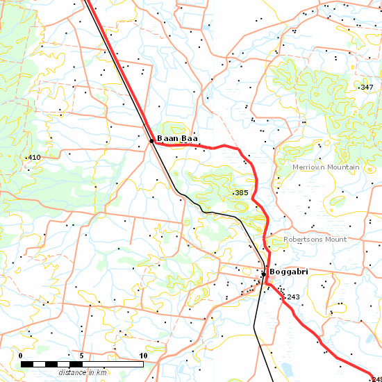 Mungindi Line line map