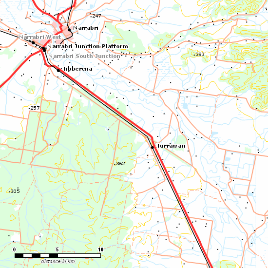 Mungindi Line line map