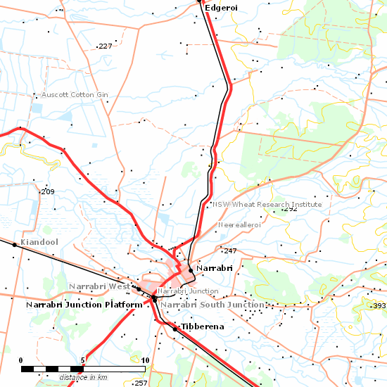 Mungindi Line line map