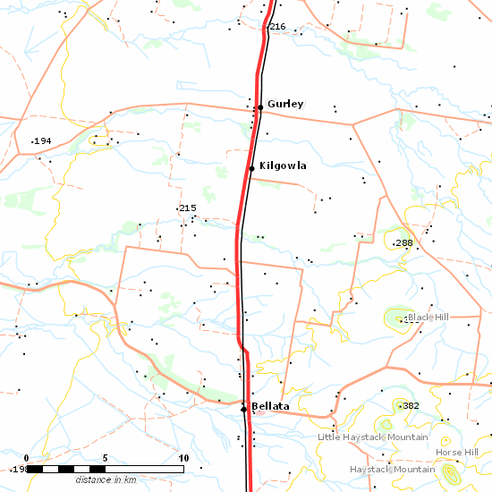 Mungindi Line line map