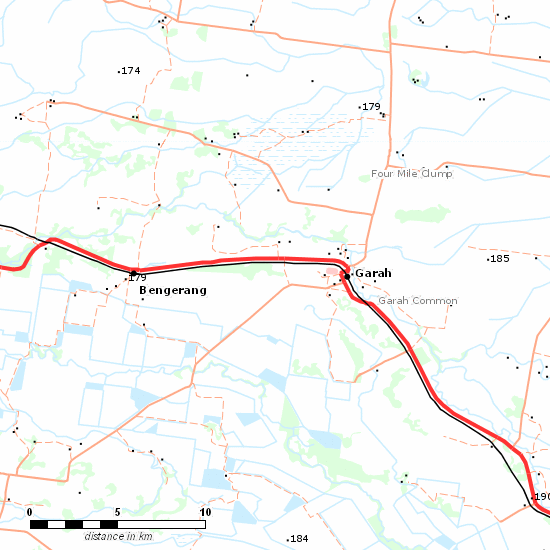 Mungindi Line line map