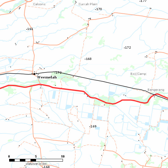 Mungindi Line line map