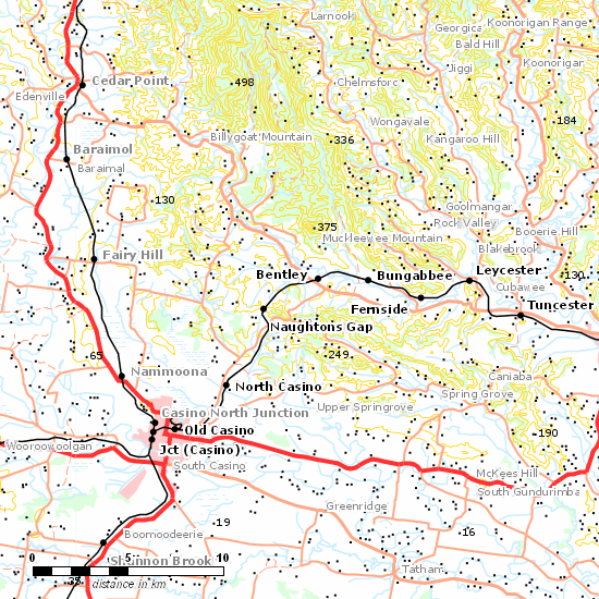 Murwillumbah Branch line map