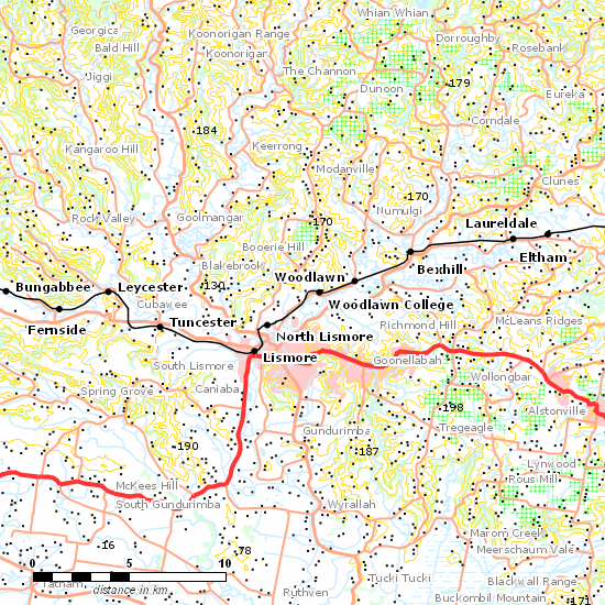 Murwillumbah Branch line map