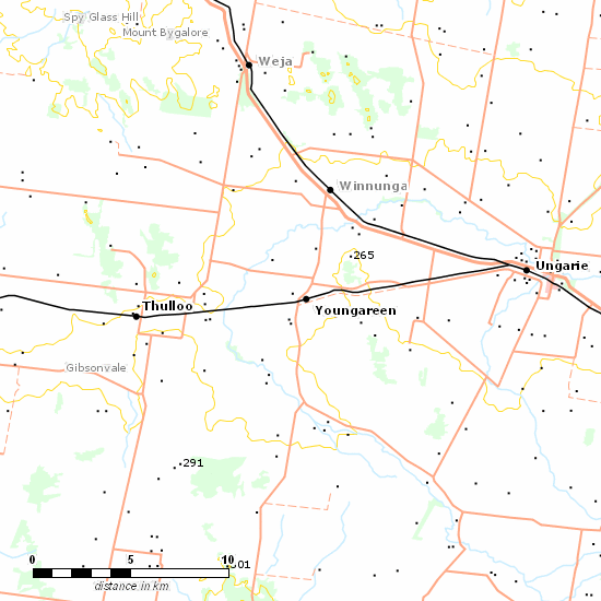 Naradhan Branch line map