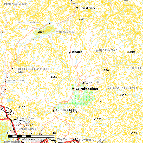 Newnes Line line map