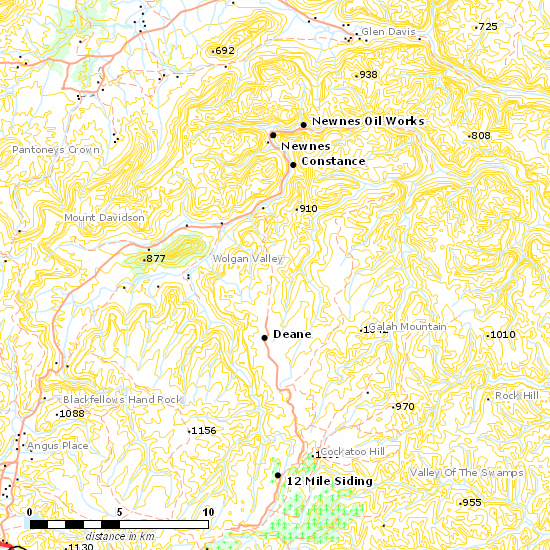 Newnes Line line map