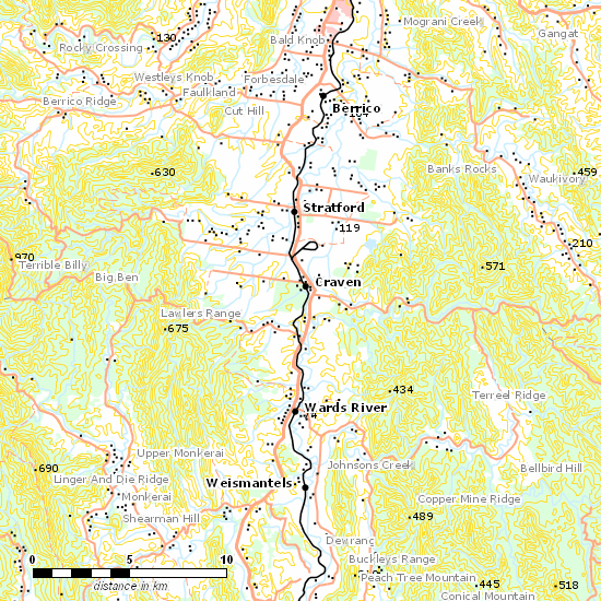 North Coast Line line map