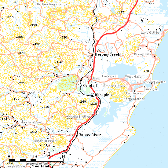 North Coast Line line map