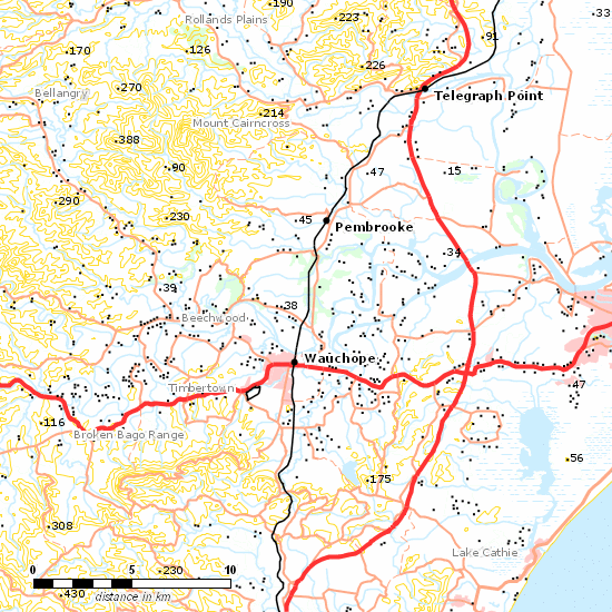 North Coast Line line map