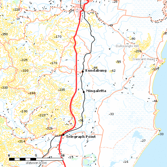 North Coast Line line map