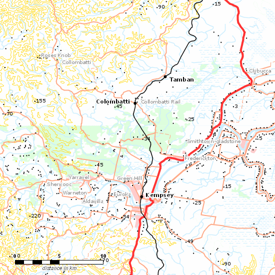 North Coast Line line map