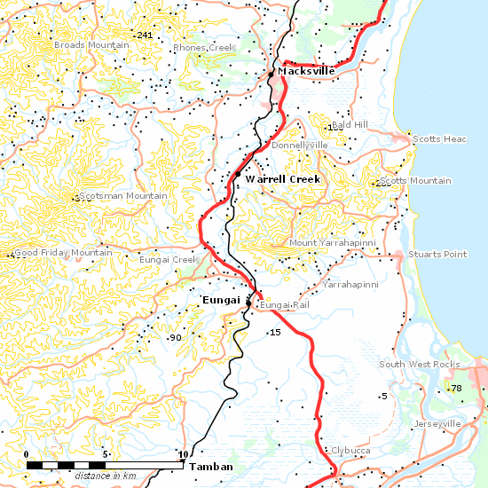 North Coast Line line map