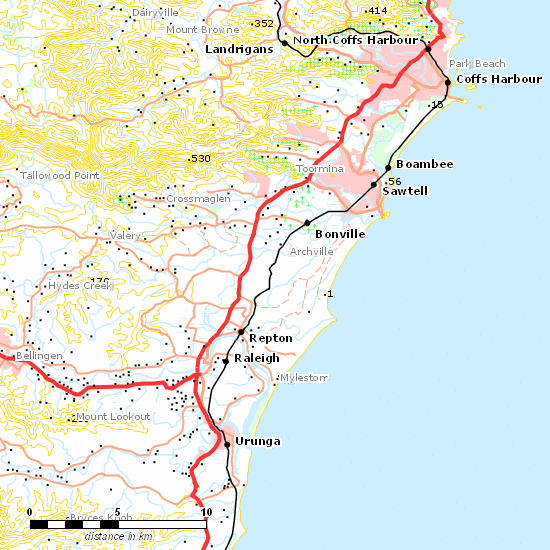 North Coast Line line map