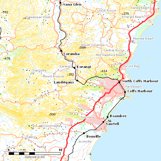 North Coast Line line map