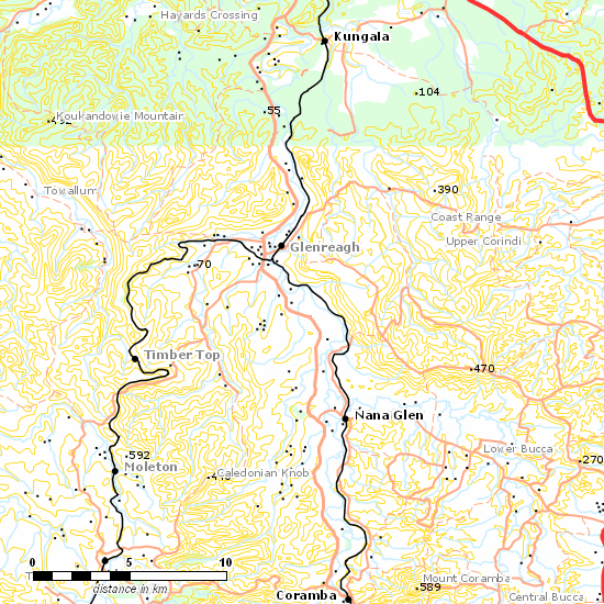 North Coast Line line map