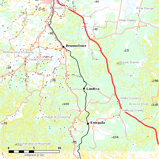 North Coast Line line map