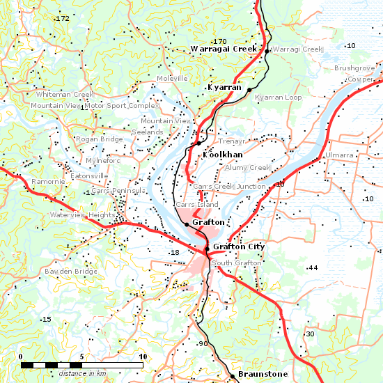 North Coast Line line map