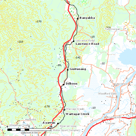 North Coast Line line map